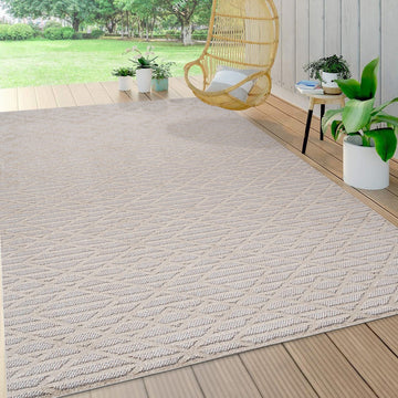 Ararat High-low Pile Moroccan Diamond Modern Indoor/outdoor Area Rug